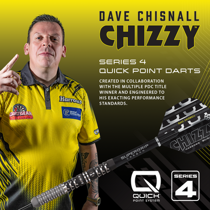 Harrows Dave Chizzy Chisnall Series 4 90% Tungsten Quick Point Dart Set