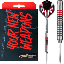 Ruthless Scallop Steel Tip - Ringed - Black & Red Dart Set - 26g image 0