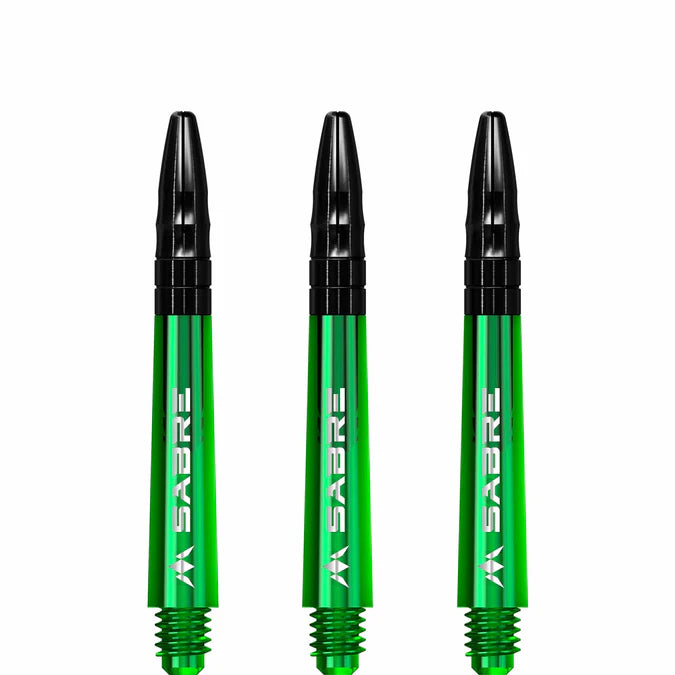 Mission Sabre Green-Black Top Polycarbonate Dart Shaft Stem image 1