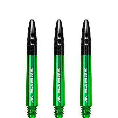 Mission Sabre Green-Black Top Polycarbonate Dart Shaft Stem image 1
