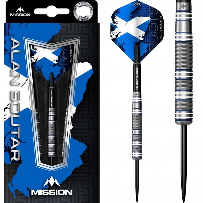 Mission Alan Soutar Steel Tip - Soots - Blue & White Dart Set image 0
