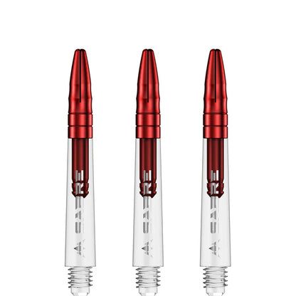 Mission Sabre Clear-Red Top Polycarbonate Dart Shaft Stem image 1
