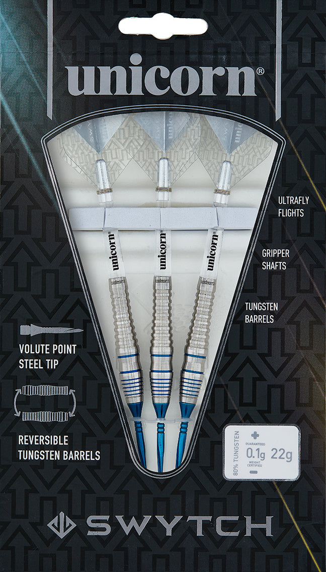 Unicorn Swytch 80% Tungsten Blue Steel Tip Dart Set image 0