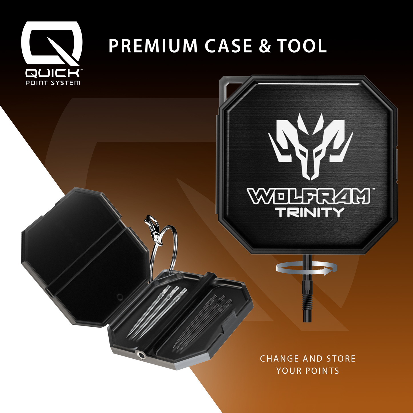 Harrows Wolfram Trinity 97% Tungsten Quick Point Steel Tip Dart Set