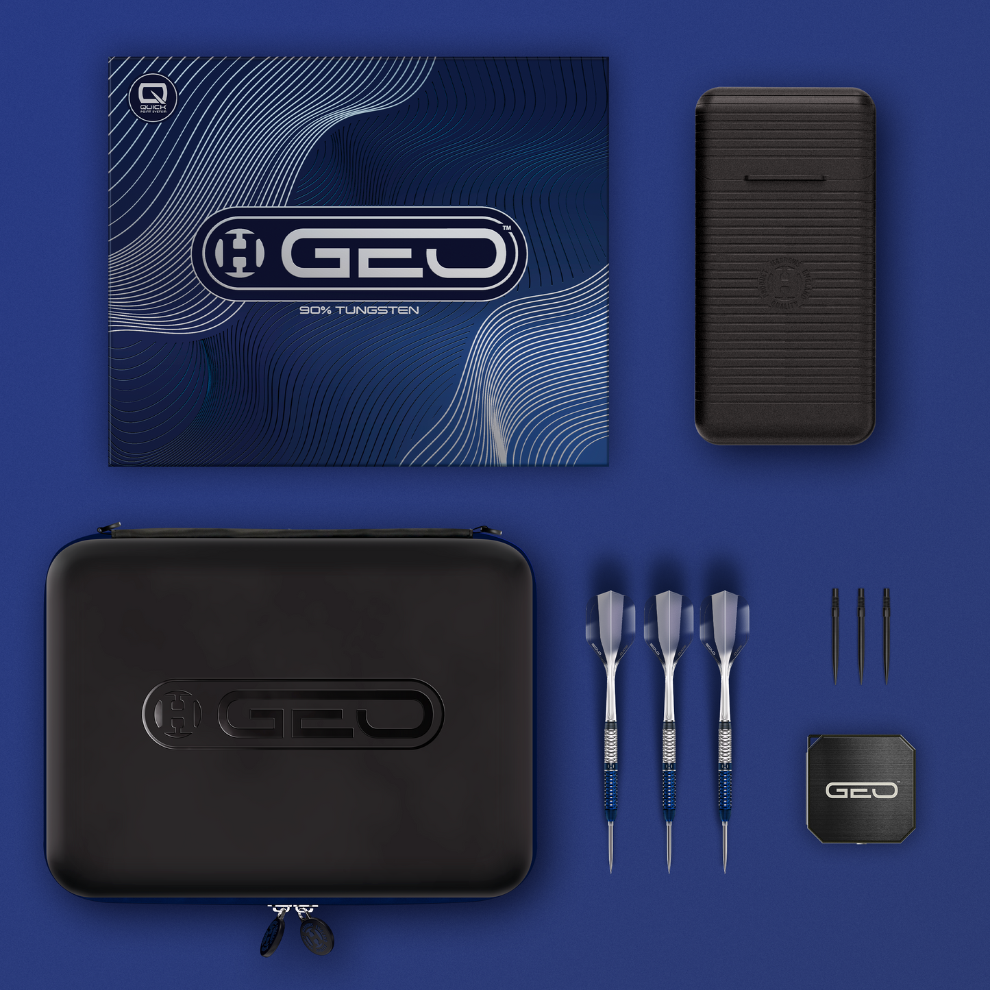 Harrows Geo 01 Parallel 90% Tungsten Quick Point Dart Set