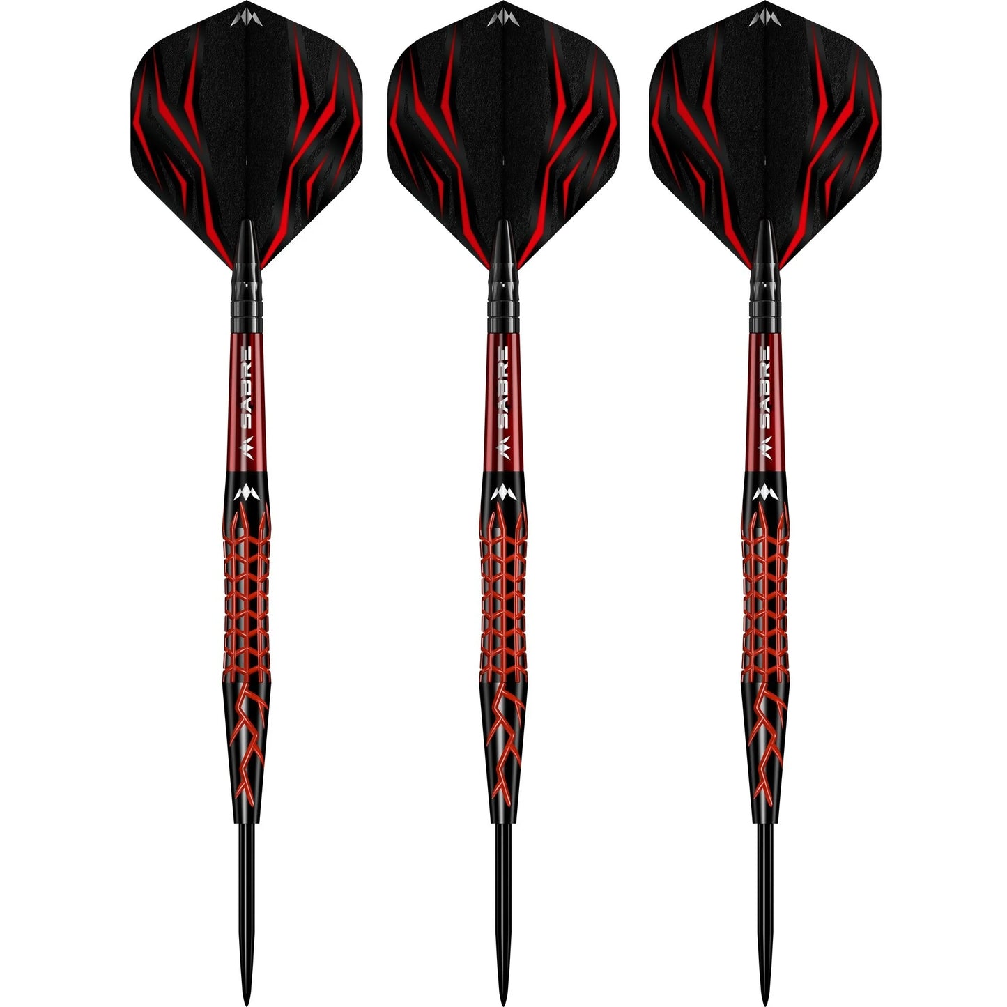 Mission Lava Black & Red Electro Plated 95% Tungsten Steel Tip Dart Set image 4