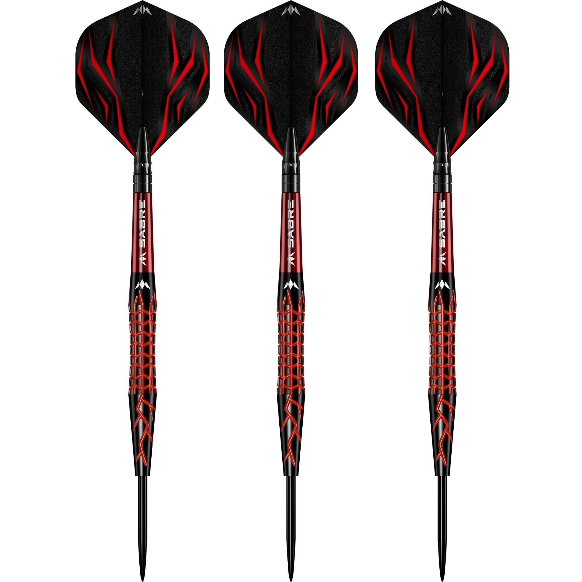 Mission Lava Black & Red Electro Plated 95% Tungsten Steel Tip Dart Set image 4