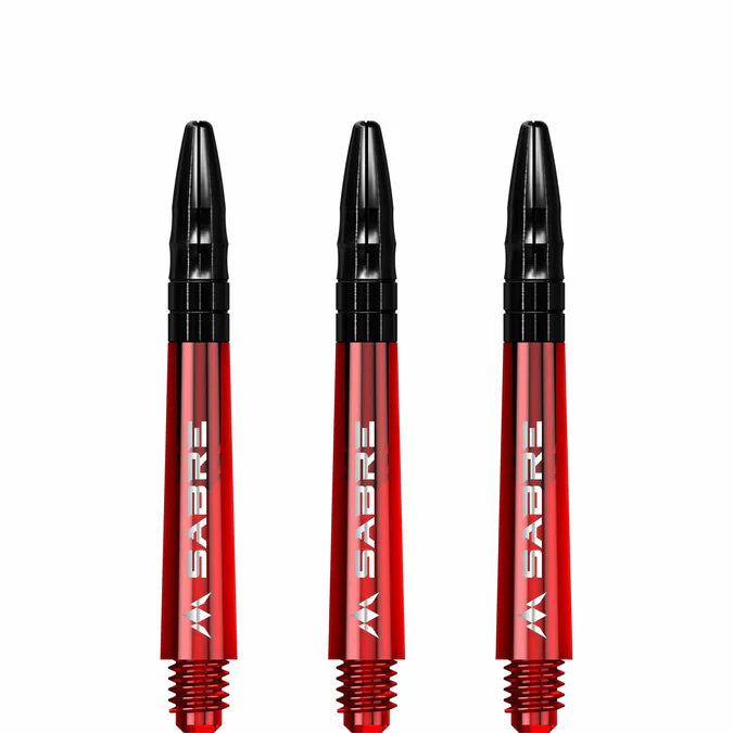 Mission Sabre Red-Black Top Polycarbonate Dart Shaft Stem image 1