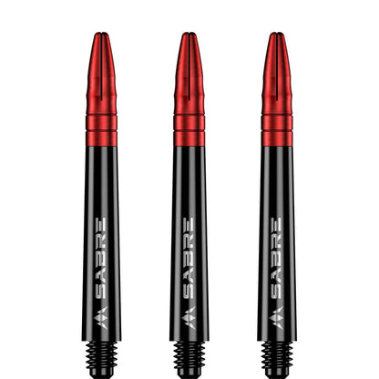 Mission Sabre Black-Red Top Polycarbonate Dart Shaft Stem image 0