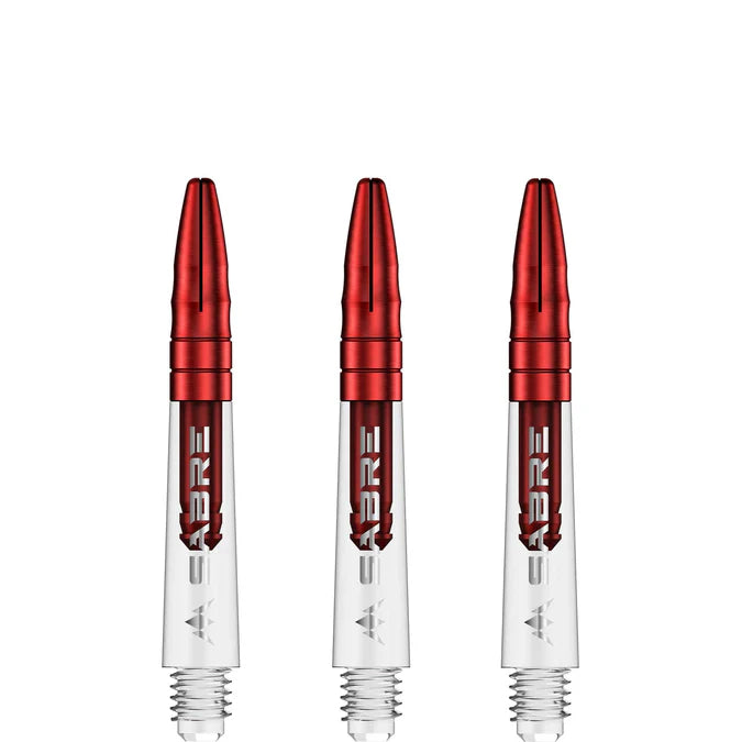 Mission Sabre Clear-Red Top Polycarbonate Dart Shaft Stem image 2