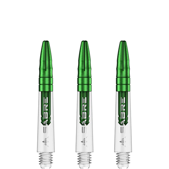 Mission Sabre Clear-Green Top Polycarbonate Dart Shaft Stem image 2
