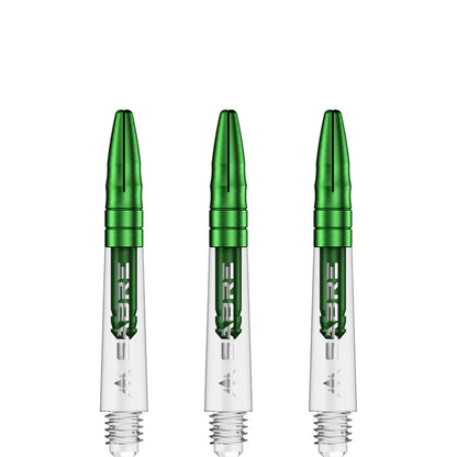 Mission Sabre Clear-Green Top Polycarbonate Dart Shaft Stem image 2