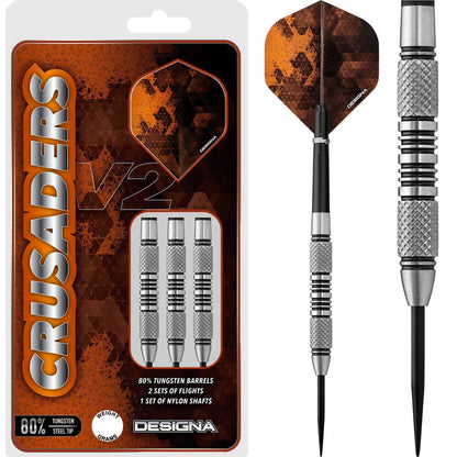 Designa Crusader V2 M3 80% Tungsten Steel Tip Dart Set image 0