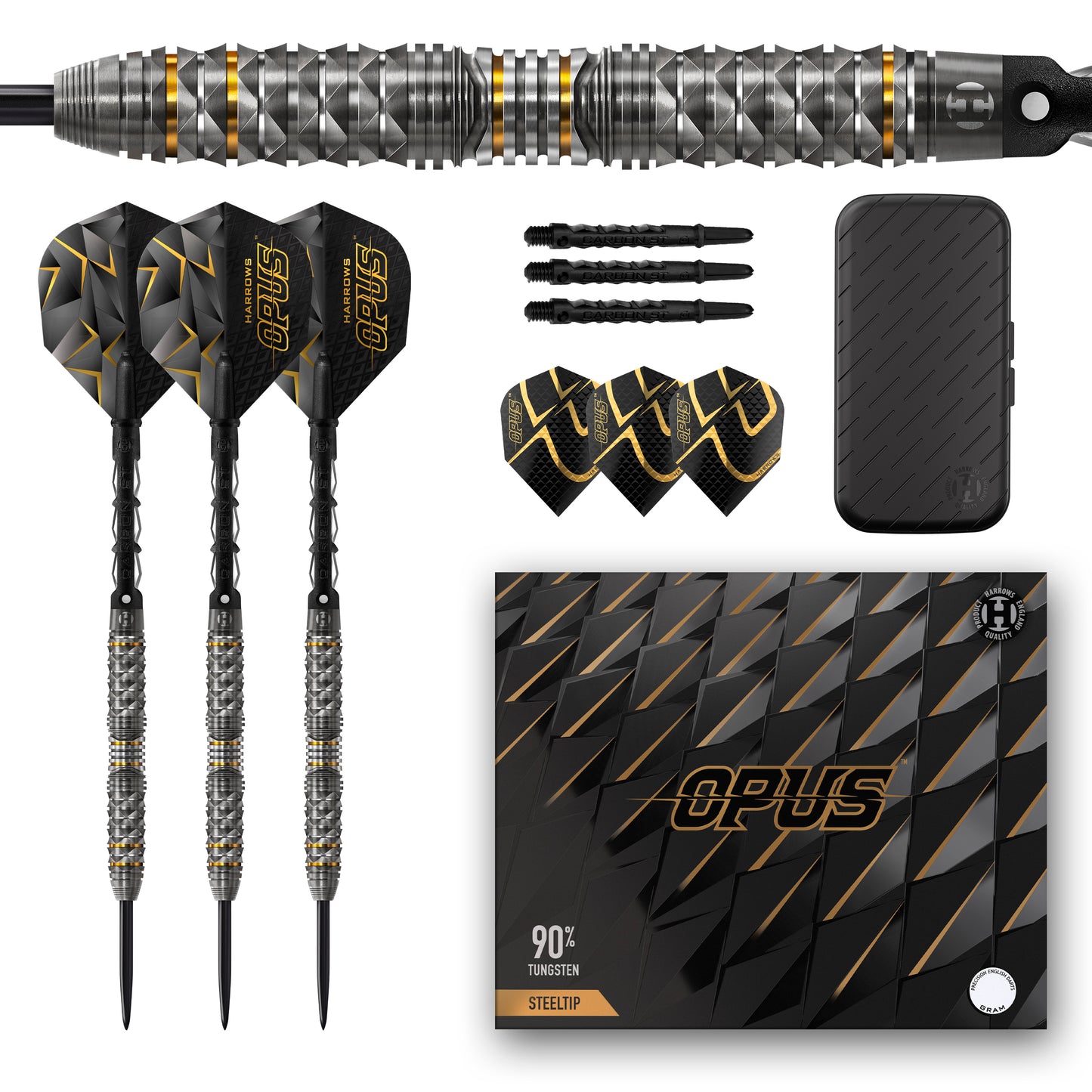 Harrows Opus  90% Steel Tip Tungsten Dart Set image 0