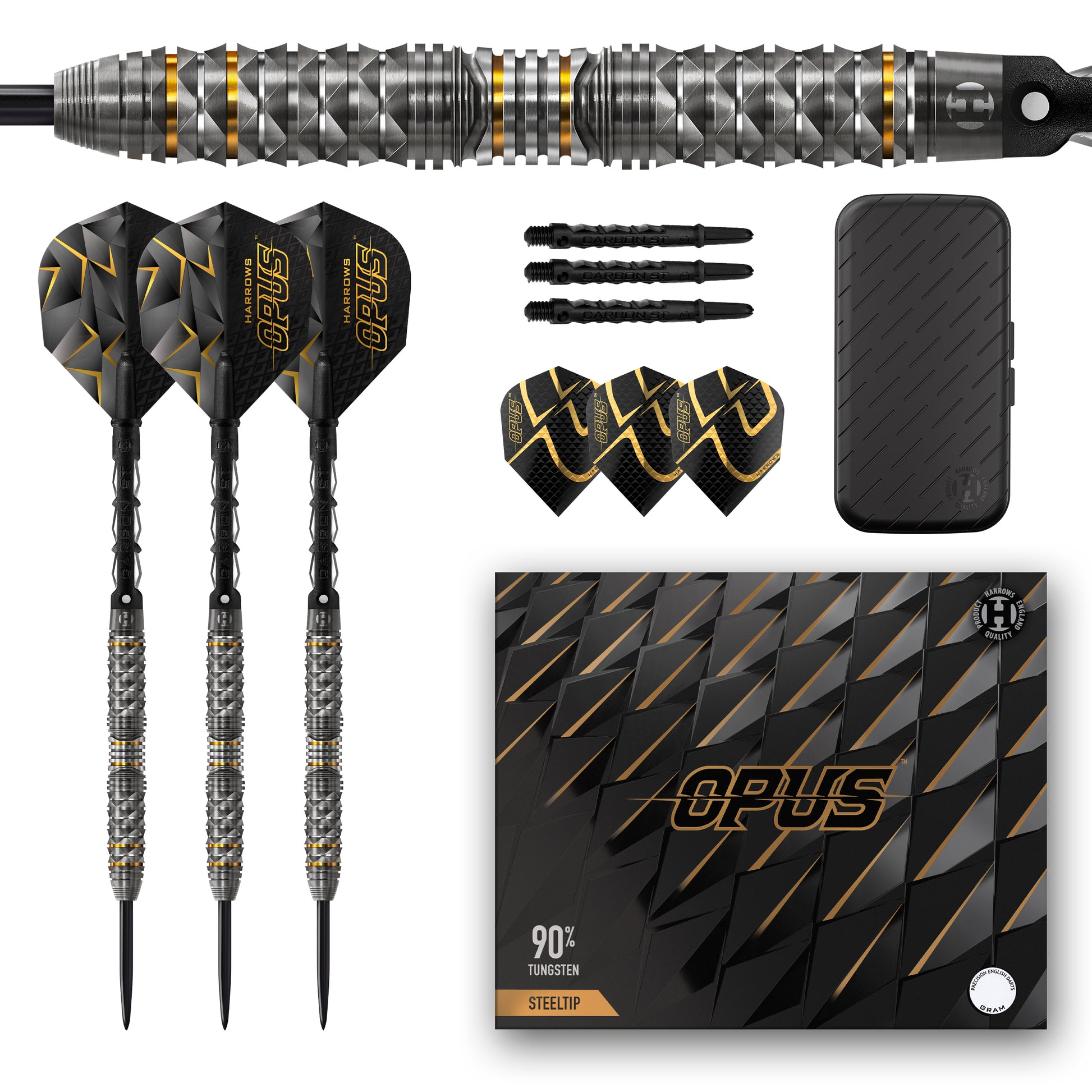 Harrows Opus  90% Steel Tip Tungsten Dart Set image 0