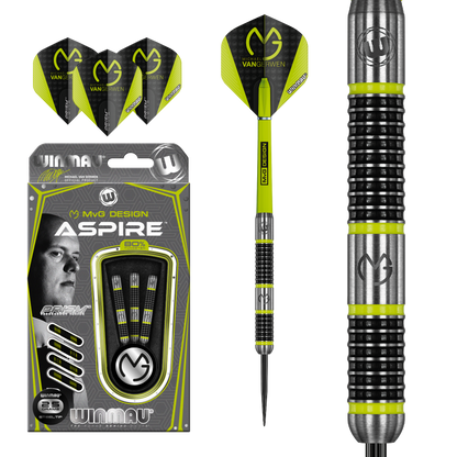 Winmau Michael Van Gerwen Aspire Steel Tip Dart Set image 0