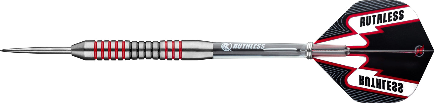 Ruthless Scallop Steel Tip - Ringed - Black & Red Dart Set - 26g image 1
