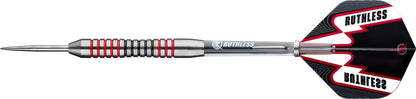 Ruthless Scallop Steel Tip - Ringed - Black & Red Dart Set - 26g image 1