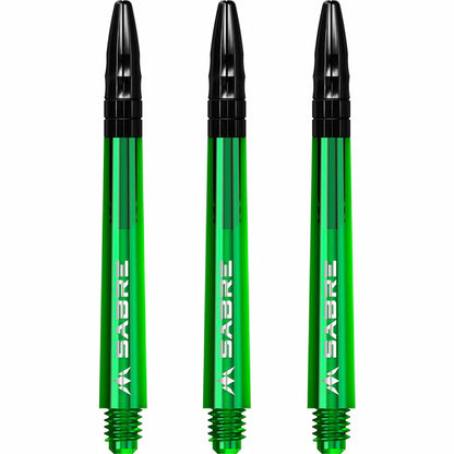 Mission Sabre Green-Black Top Polycarbonate Dart Shaft Stem image 0