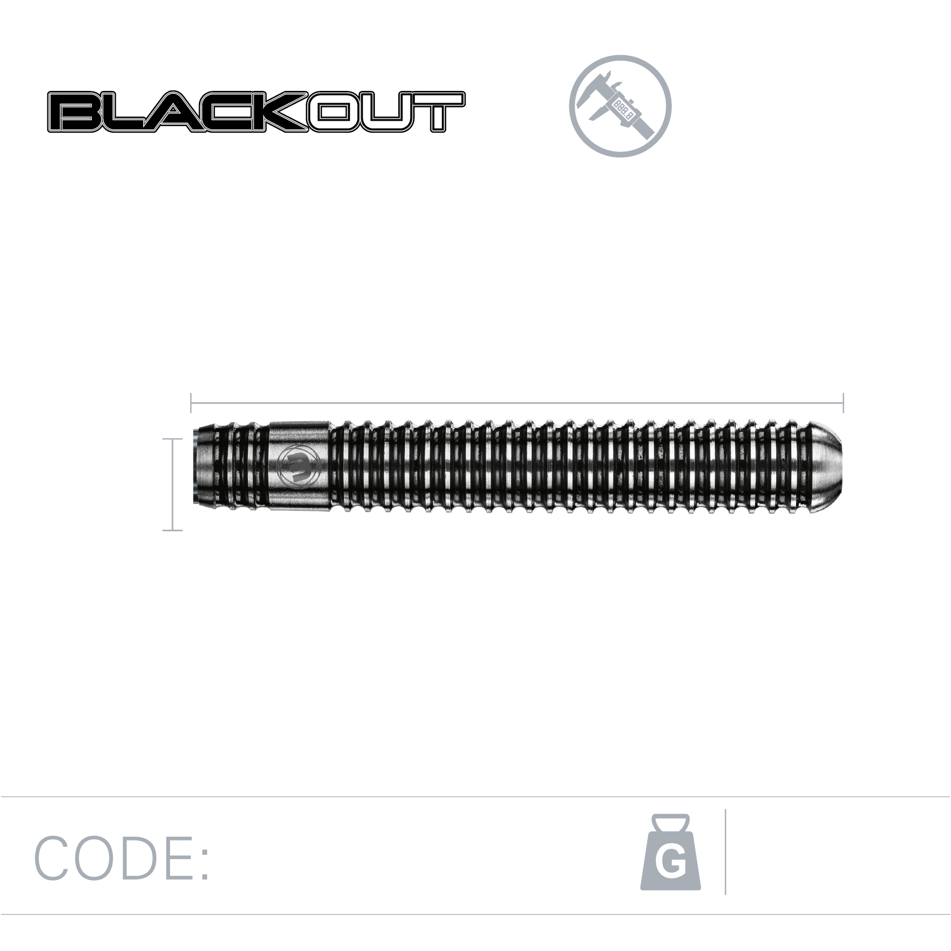 Winmau Blackout 90% Tungsten Steel Tip Dart Set image 4