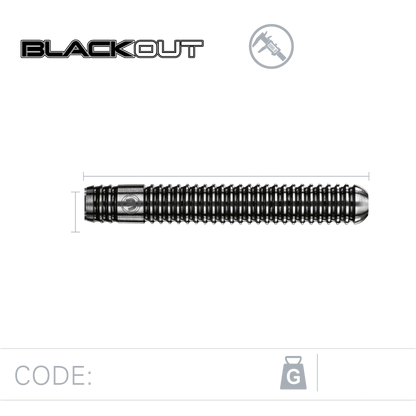 Winmau Blackout 90% Tungsten Steel Tip Dart Set image 4