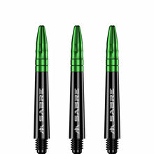 Mission Sabre Black-Green Top Polycarbonate Dart Shaft Stem image 1