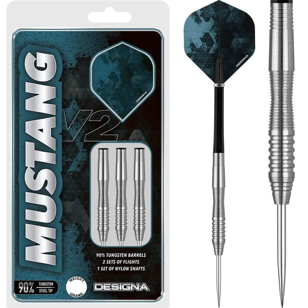 Designa Mustang V2 - Scallop - Steel Tip Dart Set image 0