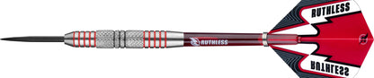Ruthless Winners Black & Red - Centre Knurl - Steel Tip Dart Set - 28g image 1