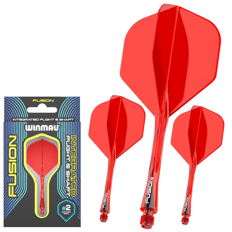 Winmau Fusion Red No2 Integrated Flight & Shaft