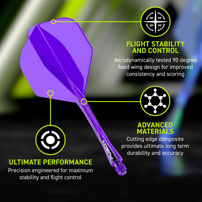 Winmau Fusion Purple No2 Integrated Flight & Shaft