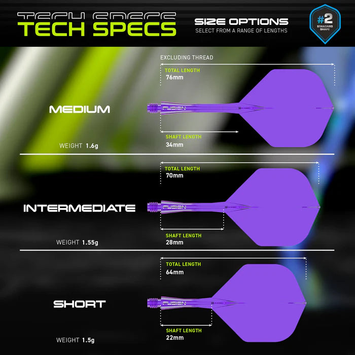 Winmau Fusion Purple No2 Integrated Flight & Shaft