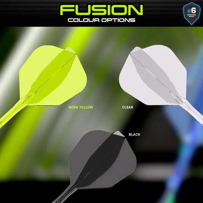 Winmau Fusion Black No6 Integrated Flight & Shaft