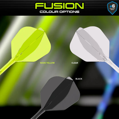 Winmau Fusion Black No6 Integrated Flight & Shaft