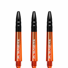 Mission Sabre Orange-Black Top Polycarbonate Dart Shaft Stem image 1