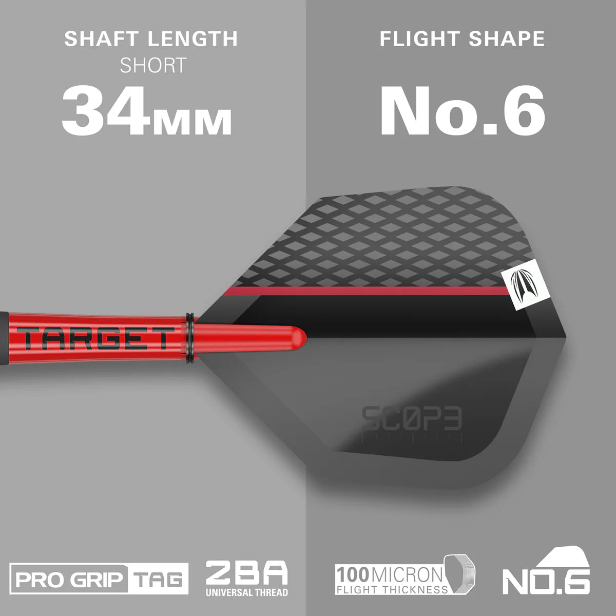 Target Scope 01 90% Tungsten Swiss Point Steel Tip Dart Set image 4