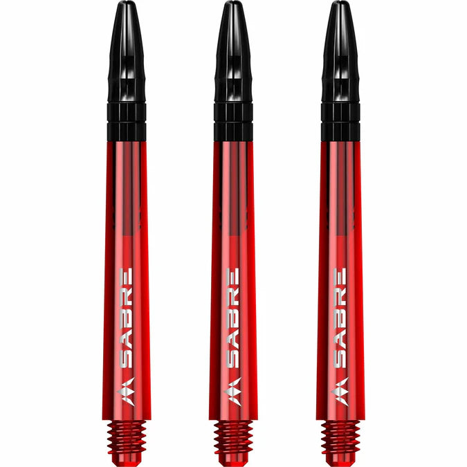 Mission Sabre Red-Black Top Polycarbonate Dart Shaft Stem image 0