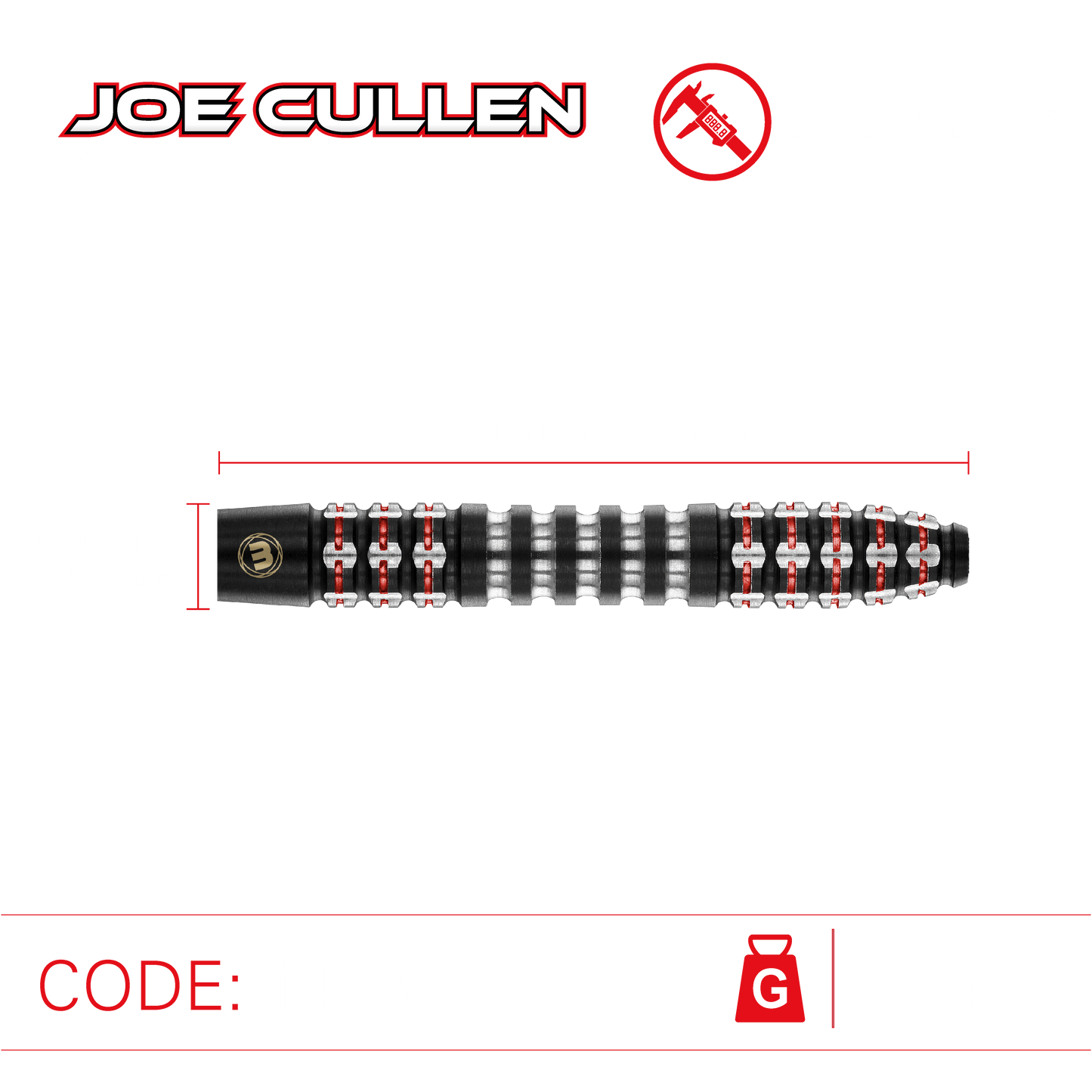 Winmau Joe Cullen Ignition Steel Tip Dart Set image 3