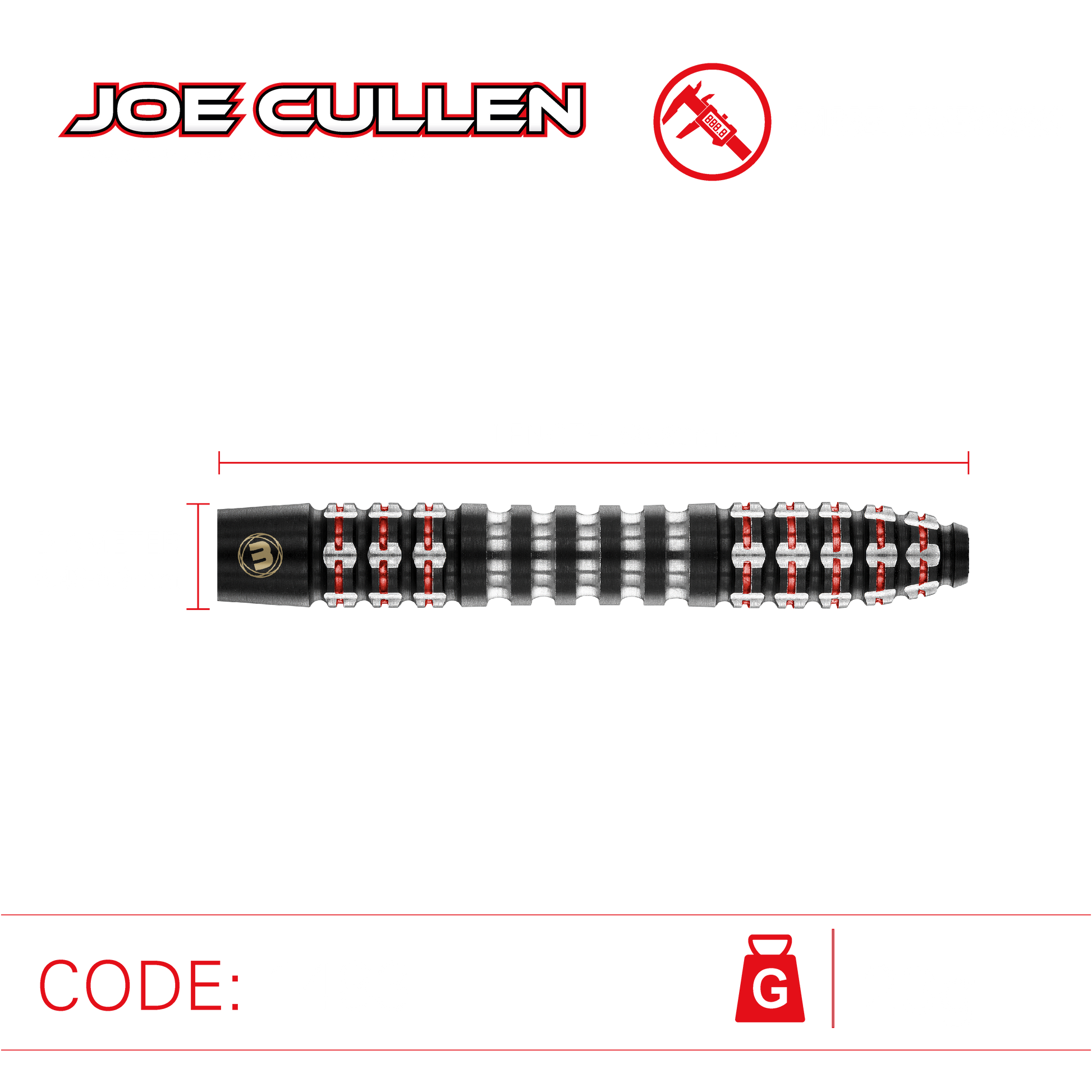 Winmau Joe Cullen Ignition Steel Tip Dart Set image 3