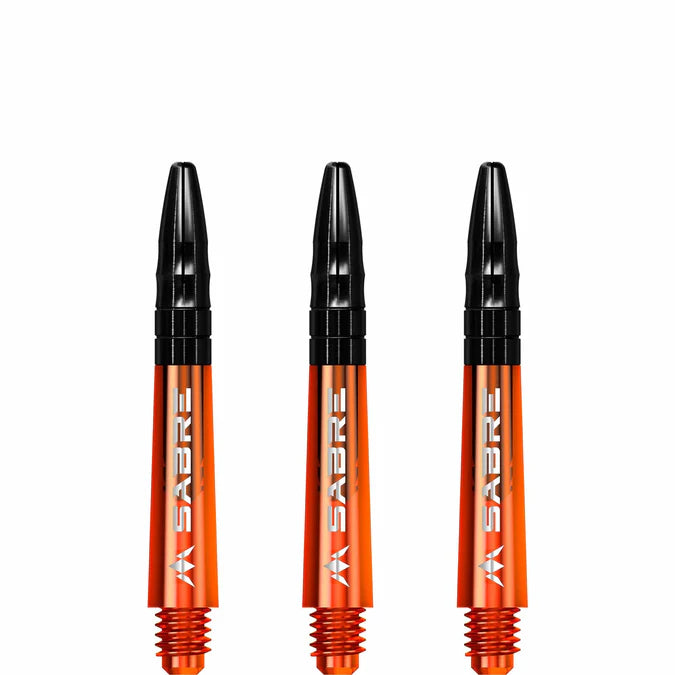 Mission Sabre Orange-Black Top Polycarbonate Dart Shaft Stem image 2