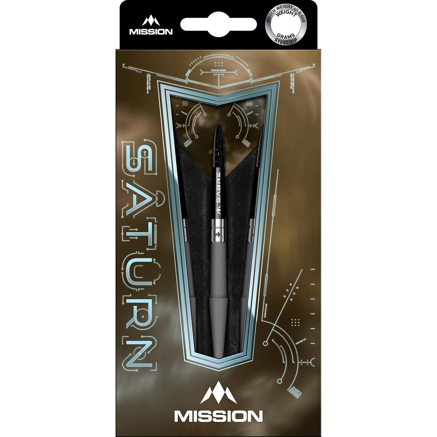 Mission Saturn Hyperion 90% Tungsten Steel Tip Darts Set image 3