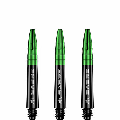 Mission Sabre Black-Green Top Polycarbonate Dart Shaft Stem image 2