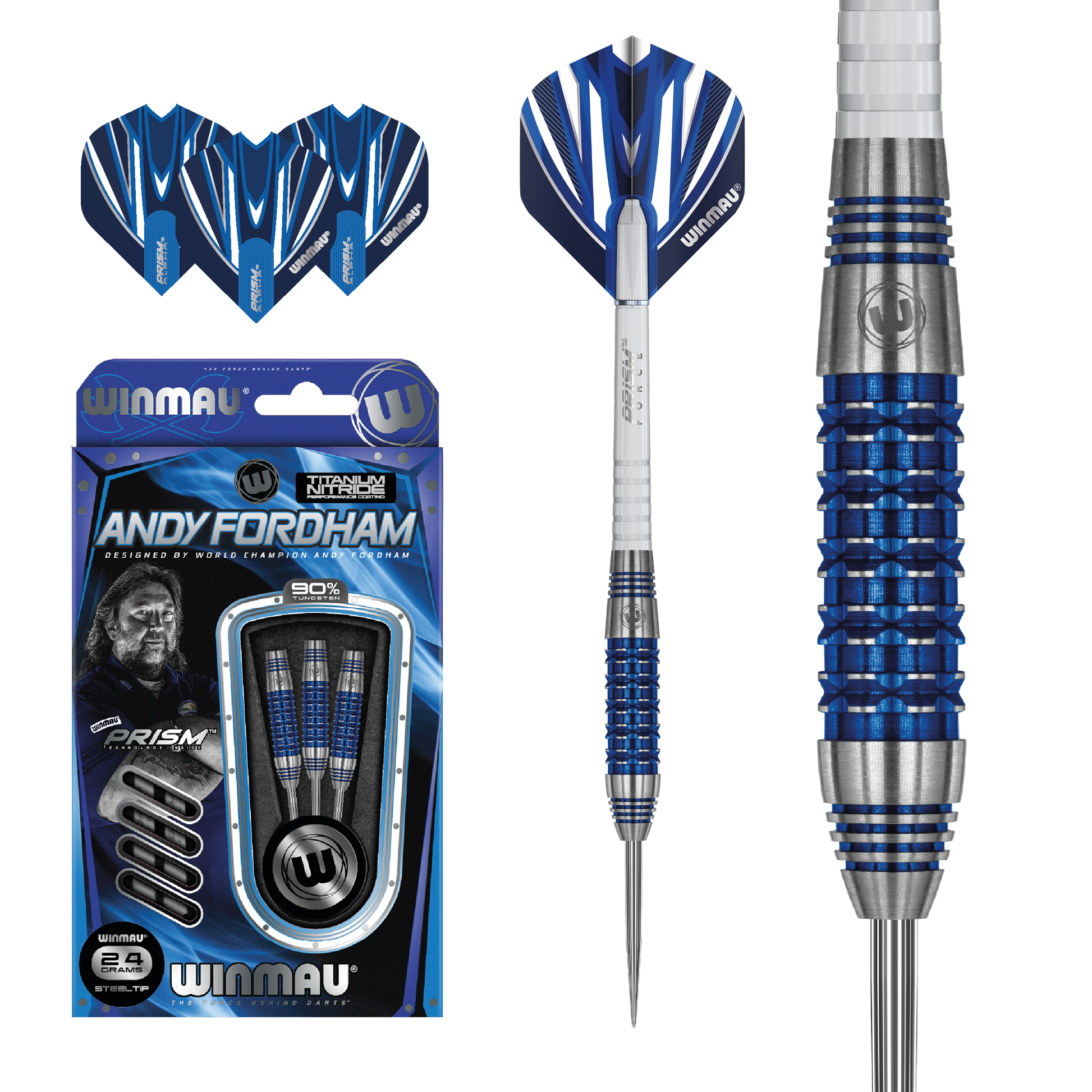 Winmau Andy Fordham Special Edition Steel Tip Dart Set image 0