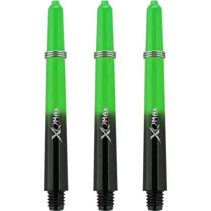 XQMax Gradient Polycarbonate Black & Green Dart Shaft Stem image 1