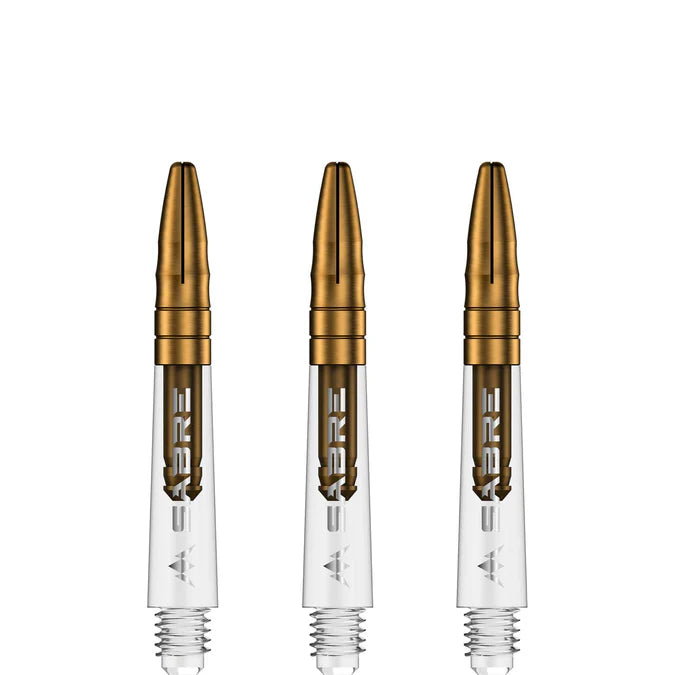 Mission Sabre Clear-Gold Top Polycarbonate Dart Shaft Stem image 2