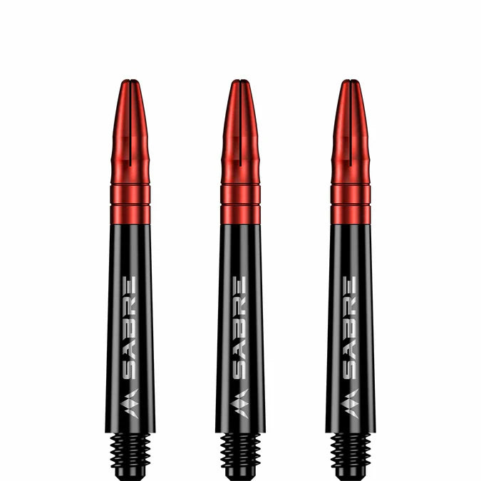 Mission Sabre Black-Red Top Polycarbonate Dart Shaft Stem image 1