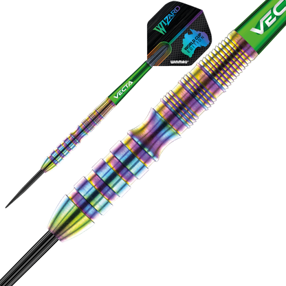 Winmau Simon Whitlock World Cup SE Rainbow 90% Tungsten Steel Tip Dart Set image 1