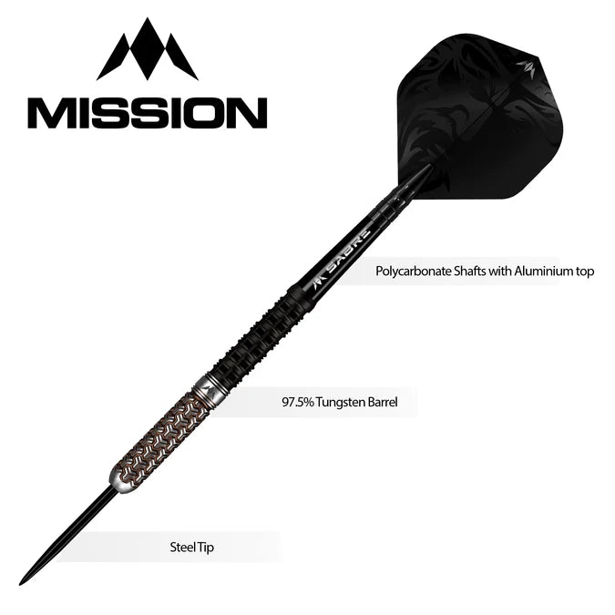 Mission Archon Black & Bronze PVD 97.5% Tungsten Steel Tip Dart Set
