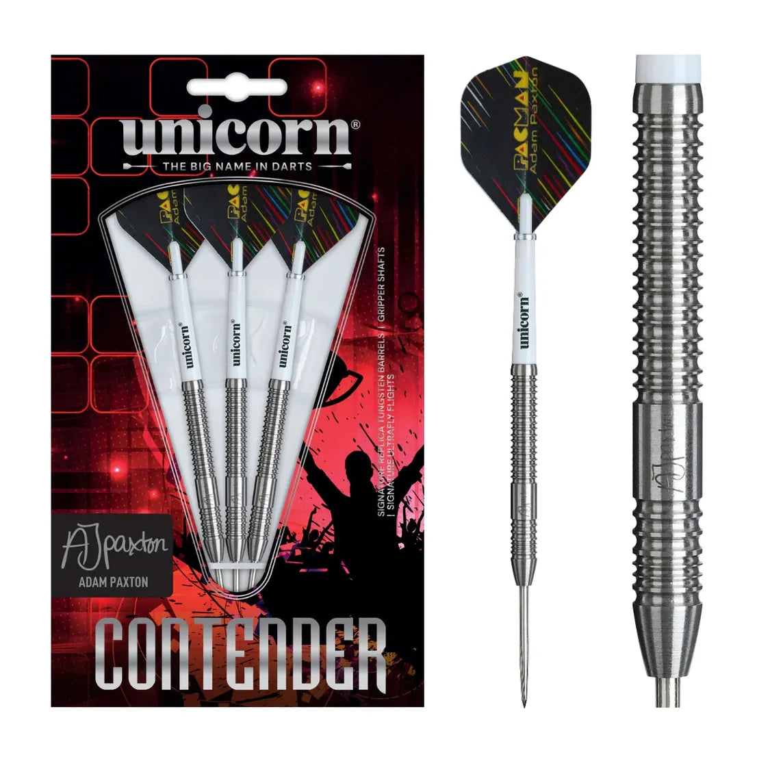 Unicorn Adam Paxton 90% Tungsten Steel Tip Dart Set