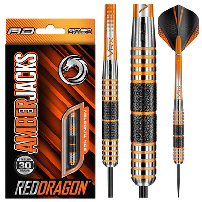 Red Dragon Amberjack 11 90% Tungsten Steel Tip Dart Set