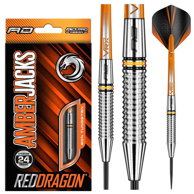 Red Dragon Amberjack 17 90% Tungsten Steel Tip Dart Set